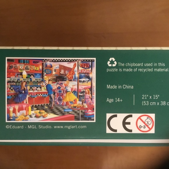 500 Piece Jigsaw Puzzle Good Times Diner Complete - Picture 2 of 4